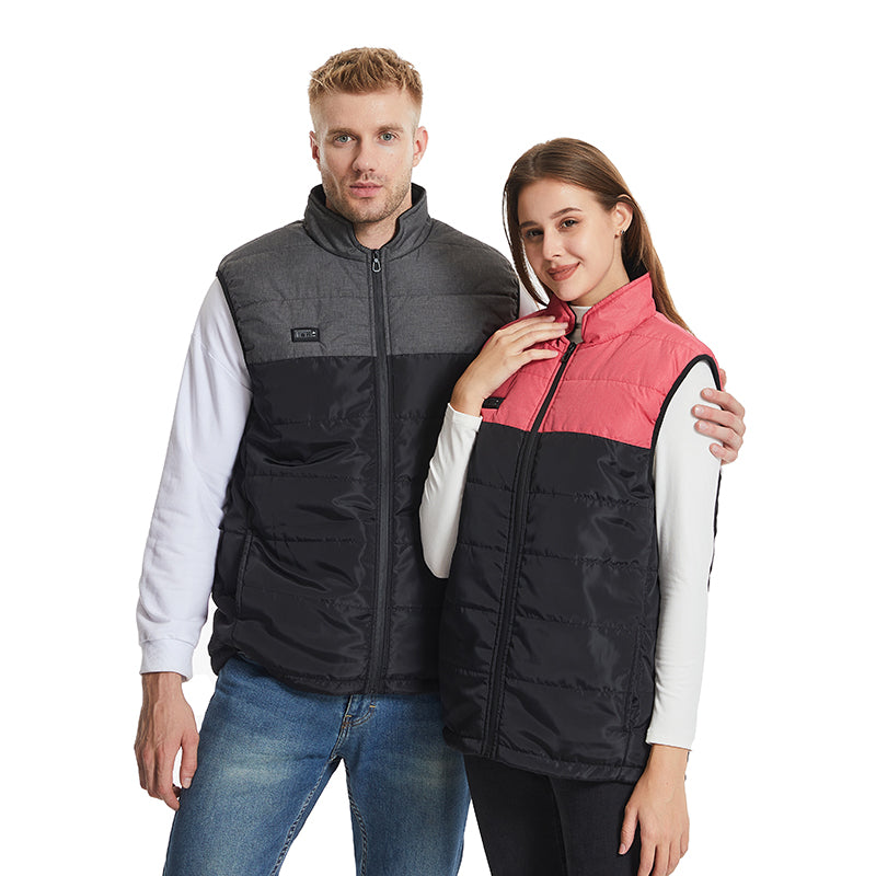 4 Control 21 Heating Areas Heated Vests for Couple Women Men USB Electric Heated Jacket with 3 Heating Levels Heated Waistcoat with Zipper