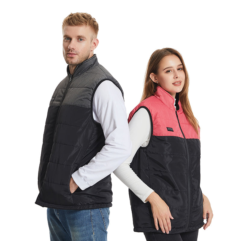 4 Control 21 Heating Areas Heated Vests for Couple Women Men USB Electric Heated Jacket with 3 Heating Levels Heated Waistcoat with Zipper