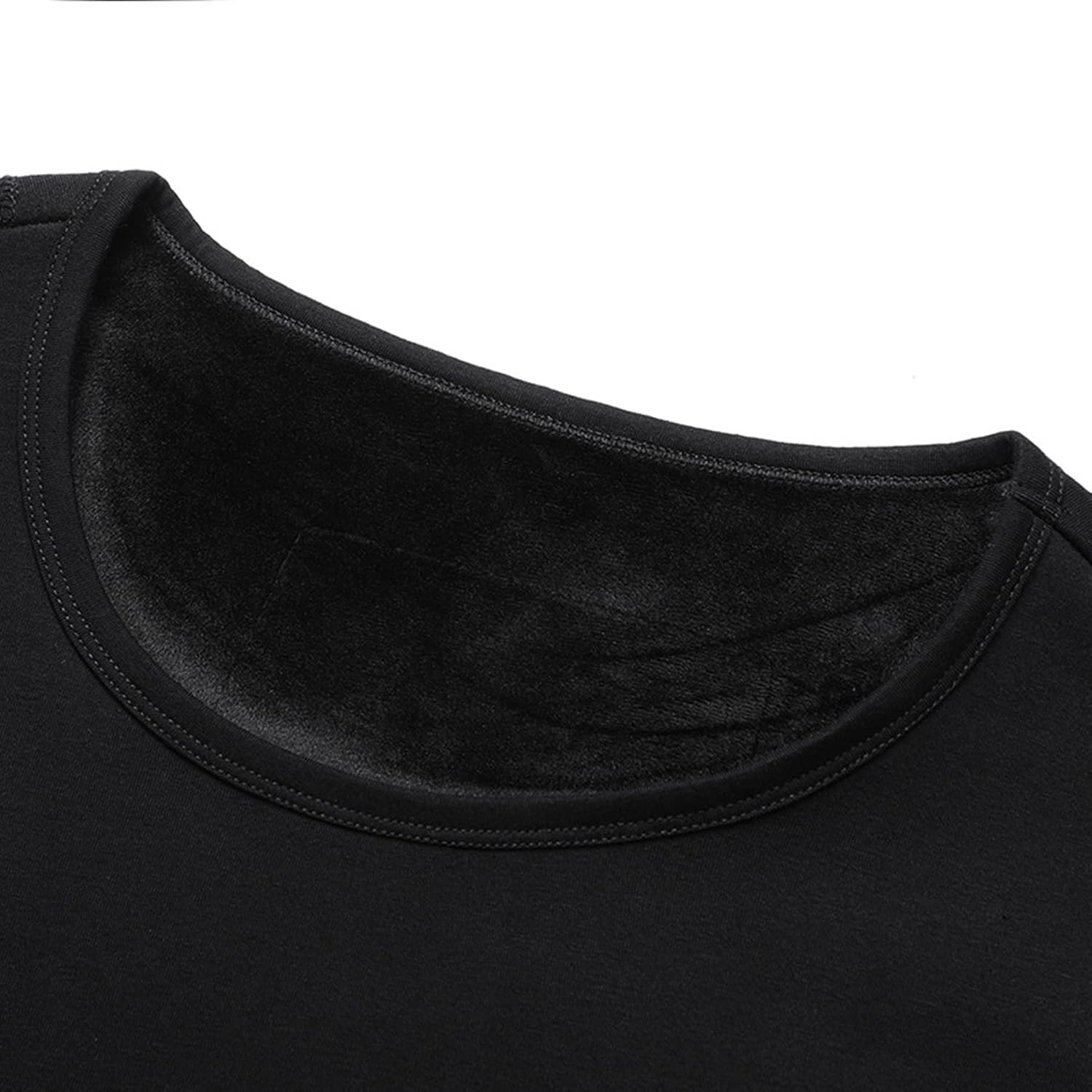 Black Heated Underwear Set for Men 6 Areas Carbon Fiber Heating Temperature USB Electric Thermal Heated Long Sleeve T-Shirts & Pants