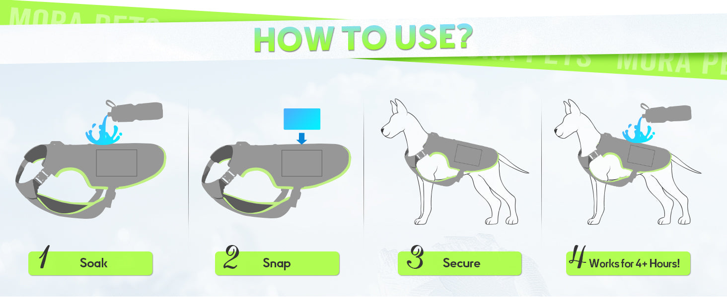 Dog Cooling Vest with Ice Packs Use